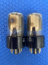 Load image into Gallery viewer, Matched Pair General Electric GE 12SN7 12SN7GT Vacuum Tubes Copper Support Rods NOS-Testing

