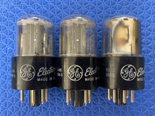 Load image into Gallery viewer, Matched Trio General Electric GE 6X5 6X5GT Vacuum Tubes Valves Rectifiers
