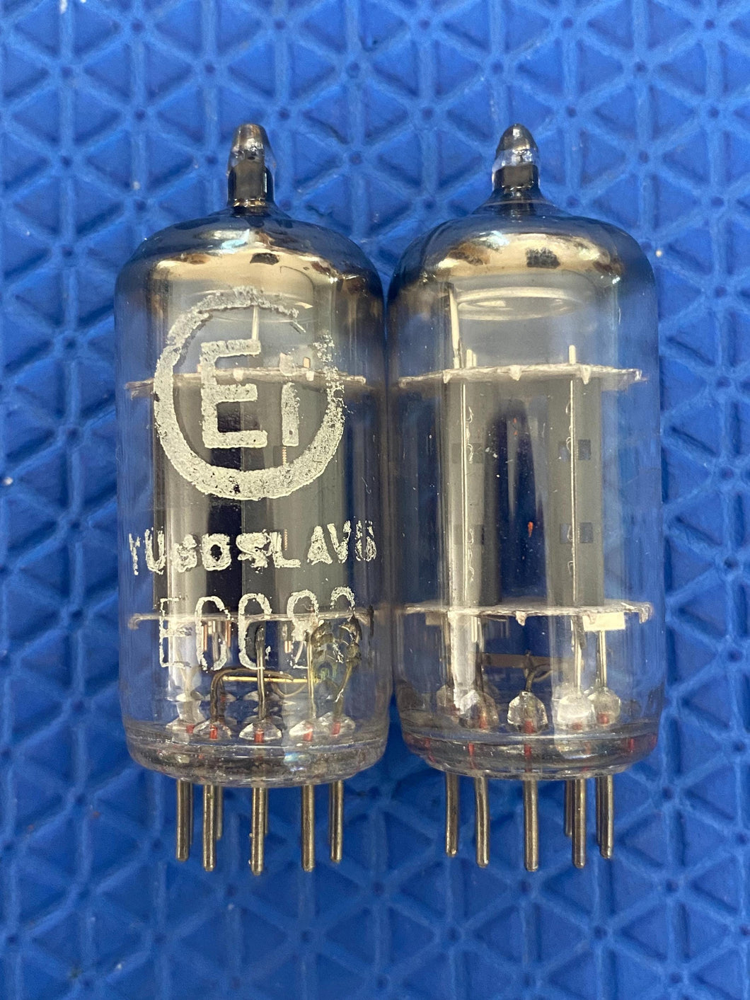 Matched Pair EI Smooth Plate 12AX7 ECC83 Vacuum Tubes Valves NOS-Testing