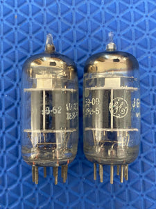 Matched Pair General Electric JG-5751 5751 12AX7 /ECC83 3 Mica O-Getter Milspec / Industrial Vacuum Tubes Valves