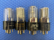 Load image into Gallery viewer, 4 US-Made 6X5 6X5GT Vacuum Tubes Valves Rectifiers Lot Of Four
