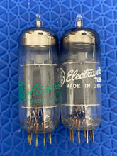 Load image into Gallery viewer, Matched Pair General Electric GE 12BH7 12BH7A Vacuum Tubes Valves 12AU7 Substitute For Tube Rolling NOS NIB

