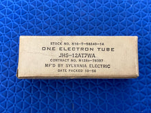 Load image into Gallery viewer, Sylvania JHS-12AT7WA 12AT7 ECC81 Vacuum Tube Milspec NOS NIB For Your Univalve
