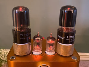 Matched Pair Tung-Sol 6K6 6K6GT Vacuum Tubes Valves Black Glass NOS-Testing