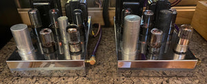 Matched Pair General Electric GE 6SN7 6SN7GTA Vacuum Tubes Valves Copper Support Rods