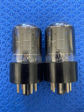 Load image into Gallery viewer, Matched Pair RCA 6SN7 6SN7GTA Black Plate Vacuum Tubes Valves Copper Support Rods NOS-Testing
