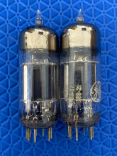 Load image into Gallery viewer, Matched Pair General Electric GE 12B4 12B4A Vacuum Tubes Black Plates Copper Support Rods NOS-Testing
