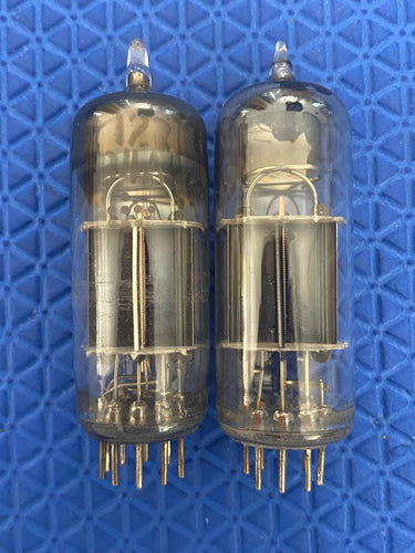 Matched Pair General Electric GE 12B4 12B4A Vacuum Tubes Valves
