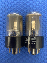 Load image into Gallery viewer, Matched Pair General Electric GE 6SN7 6SN7GTA Vacuum Tubes Valves Copper Support Rods NOS-Testing
