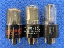 Load image into Gallery viewer, 3 US-Made 6X5 6X5GT Vacuum Tubes Valves Rectifiers Lot Of Three
