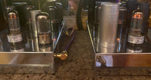 Load image into Gallery viewer, Matched Pair General Electric GE JAN-6CG7 6CG7 6FQ7 Vacuum Tubes Valves Milspec NOS-Testing Triode Shields Copper Support Rods
