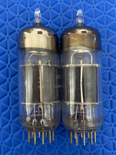 Load image into Gallery viewer, Matched Pair General Electric GE 12B4 12B4A Vacuum Tubes Valves Black Plates Copper Support Rods
