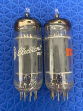 Load image into Gallery viewer, Matched Pair General Electric GE 6FQ7 / 6CG7 Vacuum Tubes Valves NOS NIB Copper Support Rods Top Filaments
