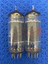 Load image into Gallery viewer, Matched Pair General Electric GE 6FQ7 / 6CG7 Vacuum Tubes Valves Copper Support Rods NOS NIB
