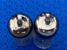 Load image into Gallery viewer, Matched Pair RCA 12B4 12B4A Vacuum Tubes Valves Black Plates Copper Support Rods NOS-Testing
