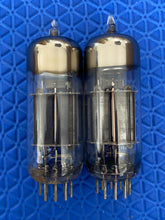 Load image into Gallery viewer, Matched Pair RCA 12B4 12B4A Vacuum Tubes Valves Black Plates Copper Support Rods NOS-Testing
