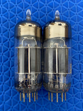 Load image into Gallery viewer, Matched Pair General Electric GE 12B4 12B4A Vacuum Tubes Black Plates Copper Support Rods NOS-Testing

