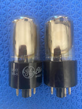 Load image into Gallery viewer, Matched Pair General Electric GE 6AX4 6AX4GT Vacuum Tubes Rectifiers
