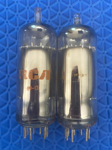 Matched Pair RCA 6FQ7 / 6CG7 Vacuum Tubes Valves