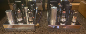 Matched Pair General Electric GE JAN-6CG7 6CG7 6FQ7 Vacuum Tubes Valves Milspec NOS-Testing Triode Shields Copper Support Rods