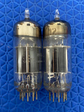 Load image into Gallery viewer, Matched Pair General Electric GE 12B4 12B4A Vacuum Tubes Valves Black Plates Copper Support Rods
