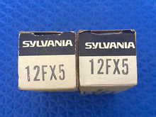 Load image into Gallery viewer, 2 Sylvania 12FX5 Vacuum Tubes Valves NOS NIB Lot Of Two
