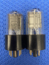 Load image into Gallery viewer, Matched Pair RCA 6X5 6X5GT Black Plate Vacuum Tubes Rectifiers
