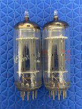 Load image into Gallery viewer, Matched Pair General Electric GE 6FQ7 / 6CG7 Vacuum Tubes Copper Support Rods NOS NIB
