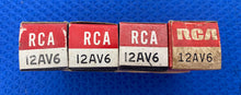 Load image into Gallery viewer, 4 RCA 12AV6 Vacuum Tubes Valves NOS NIB Lot Of Dour
