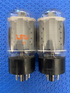 Matched Pair General Electric GE Uncle Doug 6L6 6L6GC Vacuum Tubes Valves