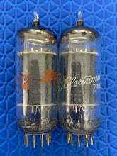 Load image into Gallery viewer, Matched Pair General Electric GE 6FQ7 / 6CG7 Vacuum Tubes Valves Copper Support Rods NOS NIB
