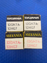 Load image into Gallery viewer, 4 Sylvania 12HG7 12GN7 12GN7A Vacuum Tubes NOS NIB Lot Of Four
