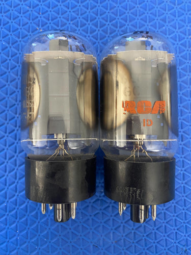 Matched Pair General Electric GE Uncle Doug 6L6 6L6GC Vacuum Tubes Valves