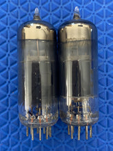 Load image into Gallery viewer, Matched Pair Sylvania Gray Glass 12BY7 12BY7A Vacuum Tubes
