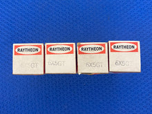 Load image into Gallery viewer, Matched Quad Raytheon 6X5 6X5GT Vacuum Tubes Rectifiers NOS NIB
