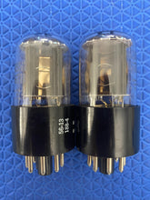 Load image into Gallery viewer, Matched Pair General Electric GE 6SN7 6SN7GTB Vacuum Tubes Valves Copper Support Rods
