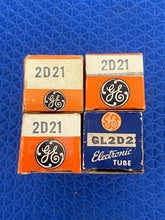 Load image into Gallery viewer, 4 General Electric GE 2D21 Vacuum Tubes NOS NIB Lot Of Four Quad
