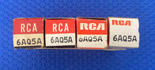 Load image into Gallery viewer, 4 RCA 6AQ5A Vacuum Tubes NOS NIB Lot Of Four
