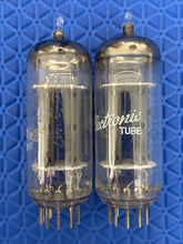 Load image into Gallery viewer, Matched Pair General Electric GE 6FQ7 / 6CG7 Vacuum Tubes Valves NOS NIB Copper Support Rods Top Filaments
