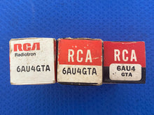 Load image into Gallery viewer, 3 RCA 6AU4 6AU4GTA Vacuum Tubes Valves NOS NIB Lot Of Three
