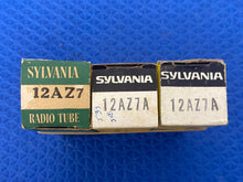 Load image into Gallery viewer, 3 Sylvania 12AZ7 12AZ7A Vacuum Tubes Valves NOS NIB Lot Of Three
