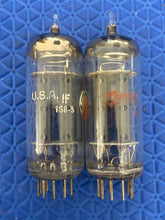 Load image into Gallery viewer, Matched Pair General Electric GE 6FQ7 / 6CG7 Vacuum Tubes Valves NOS NIB Copper Support Rods Top Filaments
