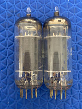 Load image into Gallery viewer, Matched Pair General Electric GE 6FQ7 / 6CG7 Vacuum Tubes Valves NOS NIB Copper Support Rods Top Filaments
