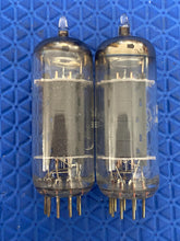 Load image into Gallery viewer, Matched Pair General Electric GE 6FQ7 / 6CG7 Vacuum Tubes NOS NIB Copper Support Rods Top Filaments
