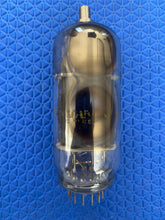 Load image into Gallery viewer, Matched Pair Sylvania 6SN7 6SN7GTB Vacuum Tubes Valves Black Wing Plate Silver Top Chrome Dome
