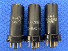 Load image into Gallery viewer, 3 US-Made 6AG7 VT-247 Vacuum Tubes Milspec Lot Of Three
