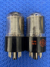 Load image into Gallery viewer, Matched Pair General Electric GE 6SN7 6SN7GTB Vacuum Tubes Copper Support Rods NOS-Testing
