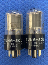 Load image into Gallery viewer, Matched Pair Tung-Sol 6X5 6X5GT Black Plate Vacuum Tubes Valves Rectifiers NOS NIB
