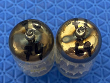 Load image into Gallery viewer, Matched Pair General Electric GE 12AU7 12AU7A ECC82 Vacuum Tubes Valves Copper Support Rods
