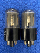 Load image into Gallery viewer, Matched Pair General Electric GE 6SN7 6SN7GTB Vacuum Tubes Copper Support Rods NOS-Testing
